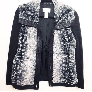 Faux fur animal print jacket by Draper’s & Damon’s